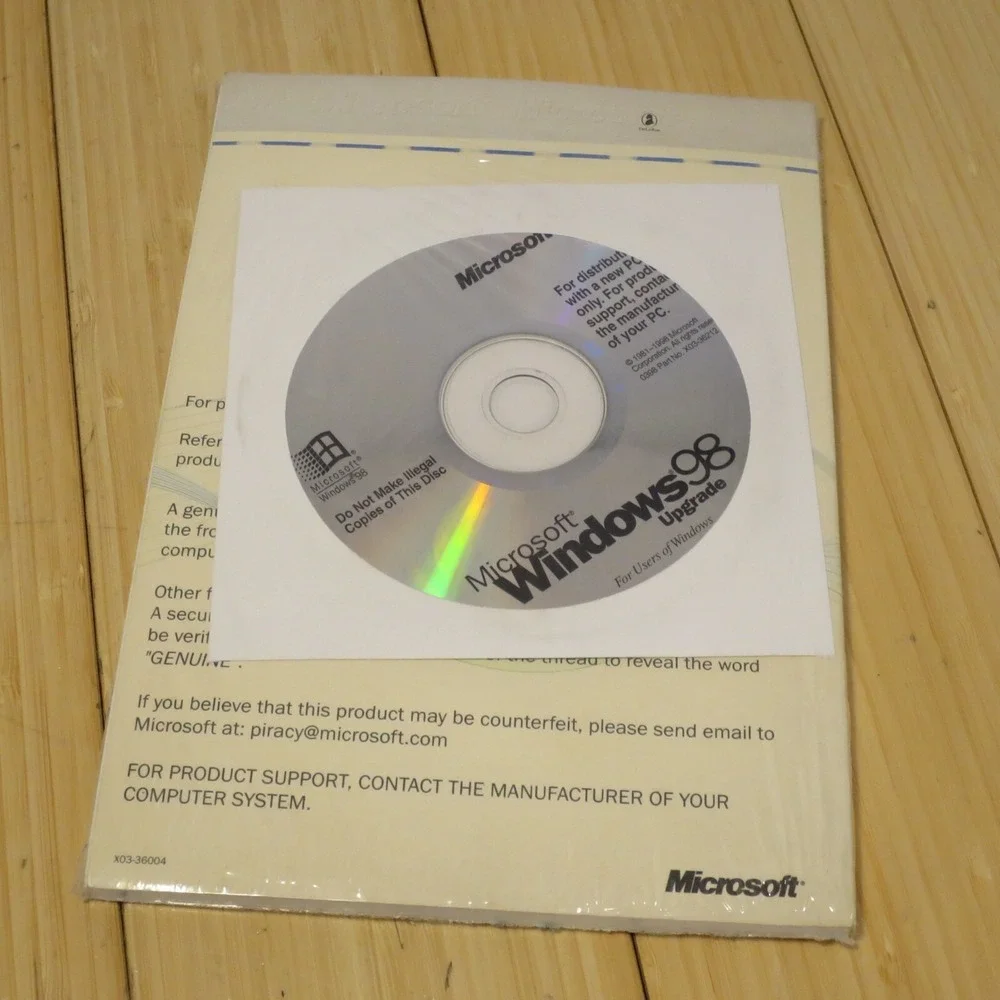 NOS Microsoft‎ X03-66598 Windows 98 UPGRADE with Install CD & Manual 02